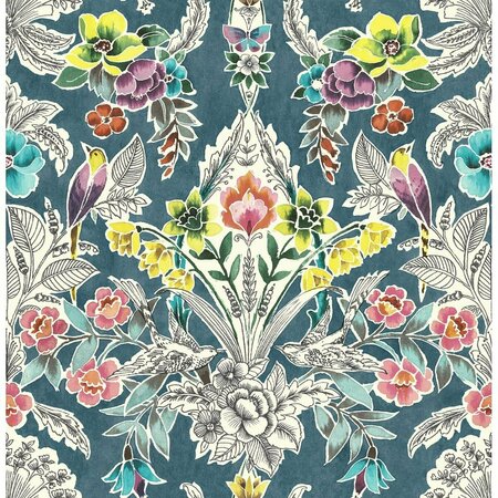 NUWALLPAPER Summer Love Teal Peel & Stick Wallpaper NU3037